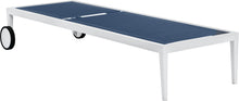 Load image into Gallery viewer, Nizuc Navy Mesh Waterproof Fabric Outdoor Patio Aluminum Mesh Chaise Lounge Chair