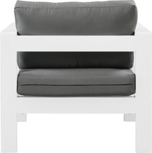 Load image into Gallery viewer, Nizuc Grey Waterproof Fabric Outdoor Patio Aluminum Arm Chair