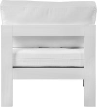 Load image into Gallery viewer, Nizuc White Waterproof Fabric Outdoor Patio Aluminum Armless Chair