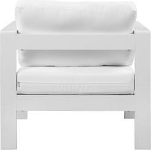 Load image into Gallery viewer, Nizuc White Waterproof Fabric Outdoor Patio Aluminum Arm Chair