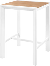 Load image into Gallery viewer, Nizuc Brown manufactured wood Outdoor Patio Aluminum Square Bar Table