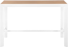 Load image into Gallery viewer, Nizuc Brown manufactured wood Outdoor Patio Aluminum Rectangle Bar Table