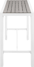 Load image into Gallery viewer, Nizuc Grey manufactured wood Outdoor Patio Aluminum Rectangle Bar Table