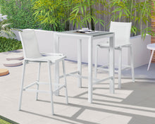 Load image into Gallery viewer, Nizuc Brown manufactured wood Outdoor Patio Aluminum Square Bar Table