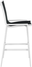 Load image into Gallery viewer, Nizuc Black Mesh Waterproof Fabric Outdoor Patio Aluminum Mesh Barstool