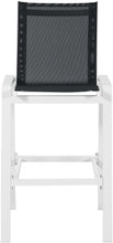 Load image into Gallery viewer, Nizuc Black Mesh Waterproof Fabric Outdoor Patio Aluminum Mesh Barstool