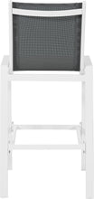Load image into Gallery viewer, Nizuc Grey Mesh Waterproof Fabric Outdoor Patio Aluminum Mesh Barstool