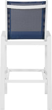 Load image into Gallery viewer, Nizuc Navy Mesh Waterproof Fabric Outdoor Patio Aluminum Mesh Barstool