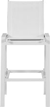 Load image into Gallery viewer, Nizuc White Mesh Waterproof Fabric Outdoor Patio Aluminum Mesh Barstool