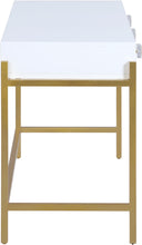 Load image into Gallery viewer, Abigail White / Gold Desk/Console