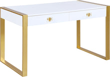 Load image into Gallery viewer, Victoria White / Gold Desk/Console