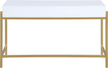 Load image into Gallery viewer, Abigail White / Gold Desk/Console