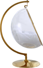 Load image into Gallery viewer, Luna White Fabric Acrylic Swing Bubble Accent Chair (2 Boxes)