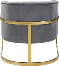 Load image into Gallery viewer, Carter Grey Velvet Accent Chair