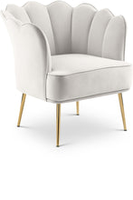 Load image into Gallery viewer, Jester Cream Velvet Accent Chair