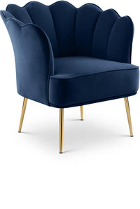 Jester Navy Velvet Accent Chair