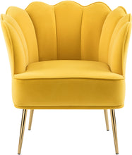 Load image into Gallery viewer, Jester Yellow Velvet Accent Chair