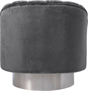 Farrah Grey Velvet Accent Chair