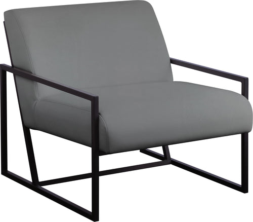 Industry Grey Faux Leather Accent Chair