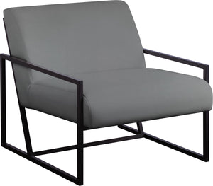 Industry Grey Faux Leather Accent Chair