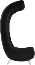 Load image into Gallery viewer, Crescent Black Velvet Accent Chair