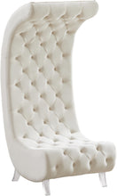 Load image into Gallery viewer, Crescent Cream Velvet Accent Chair
