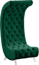 Load image into Gallery viewer, Crescent Green Velvet Accent Chair