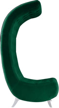 Load image into Gallery viewer, Crescent Green Velvet Accent Chair
