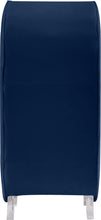Load image into Gallery viewer, Crescent Navy Velvet Accent Chair