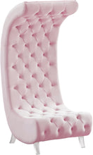 Load image into Gallery viewer, Crescent Pink Velvet Accent Chair