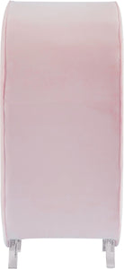 Crescent Pink Velvet Accent Chair