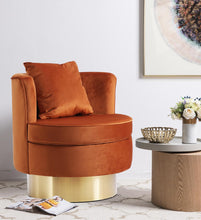 Load image into Gallery viewer, Kendra Cognac Velvet Accent Chair