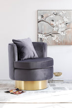 Load image into Gallery viewer, Kendra Grey Velvet Accent Chair