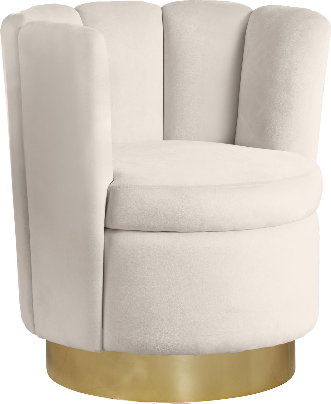 Lily Cream Velvet Accent Chair