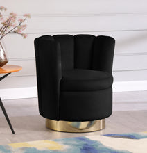 Load image into Gallery viewer, Lily Black Velvet Accent Chair