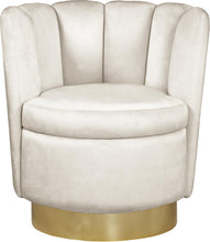 Load image into Gallery viewer, Lily Cream Velvet Accent Chair