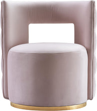 Load image into Gallery viewer, Theo Pink Velvet Accent Chair