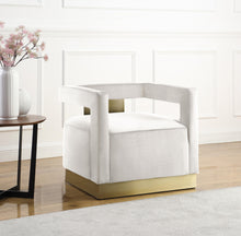 Load image into Gallery viewer, Armani Cream Velvet Accent Chair
