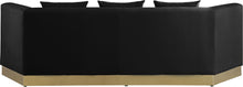 Load image into Gallery viewer, Marquis Black Velvet Sofa
