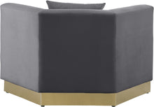 Load image into Gallery viewer, Marquis Grey Velvet Chair