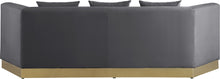 Load image into Gallery viewer, Marquis Grey Velvet Sofa