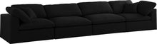 Load image into Gallery viewer, Serene Black Linen Fabric Deluxe Cloud Modular Sofa