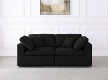 Load image into Gallery viewer, Serene Black Linen Fabric Deluxe Cloud Modular Sofa