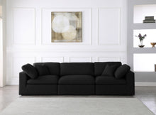 Load image into Gallery viewer, Serene Black Linen Fabric Deluxe Cloud Modular Sofa