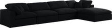 Load image into Gallery viewer, Serene Black Linen Fabric Deluxe Cloud Modular Sectional