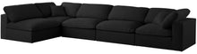 Load image into Gallery viewer, Serene Black Linen Fabric Deluxe Cloud Modular Sectional