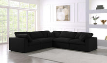 Load image into Gallery viewer, Serene Black Linen Fabric Deluxe Cloud Modular Sectional