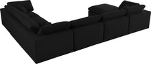 Load image into Gallery viewer, Serene Black Linen Fabric Deluxe Cloud Modular Sectional