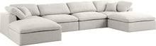 Load image into Gallery viewer, Serene Cream Linen Fabric Deluxe Cloud Modular Sectional