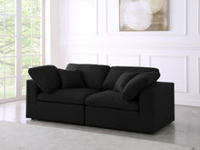 Load image into Gallery viewer, Serene Black Linen Fabric Deluxe Cloud Modular Sofa